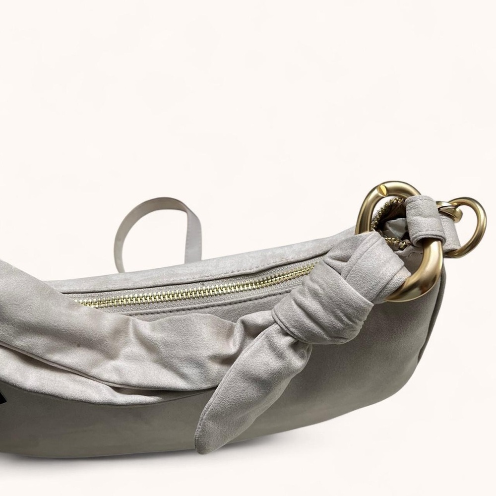 Nanette Lepore Pearl Colored Crossbody Bag with Faux Leather and Gold Hardware - Picture 6 of 10